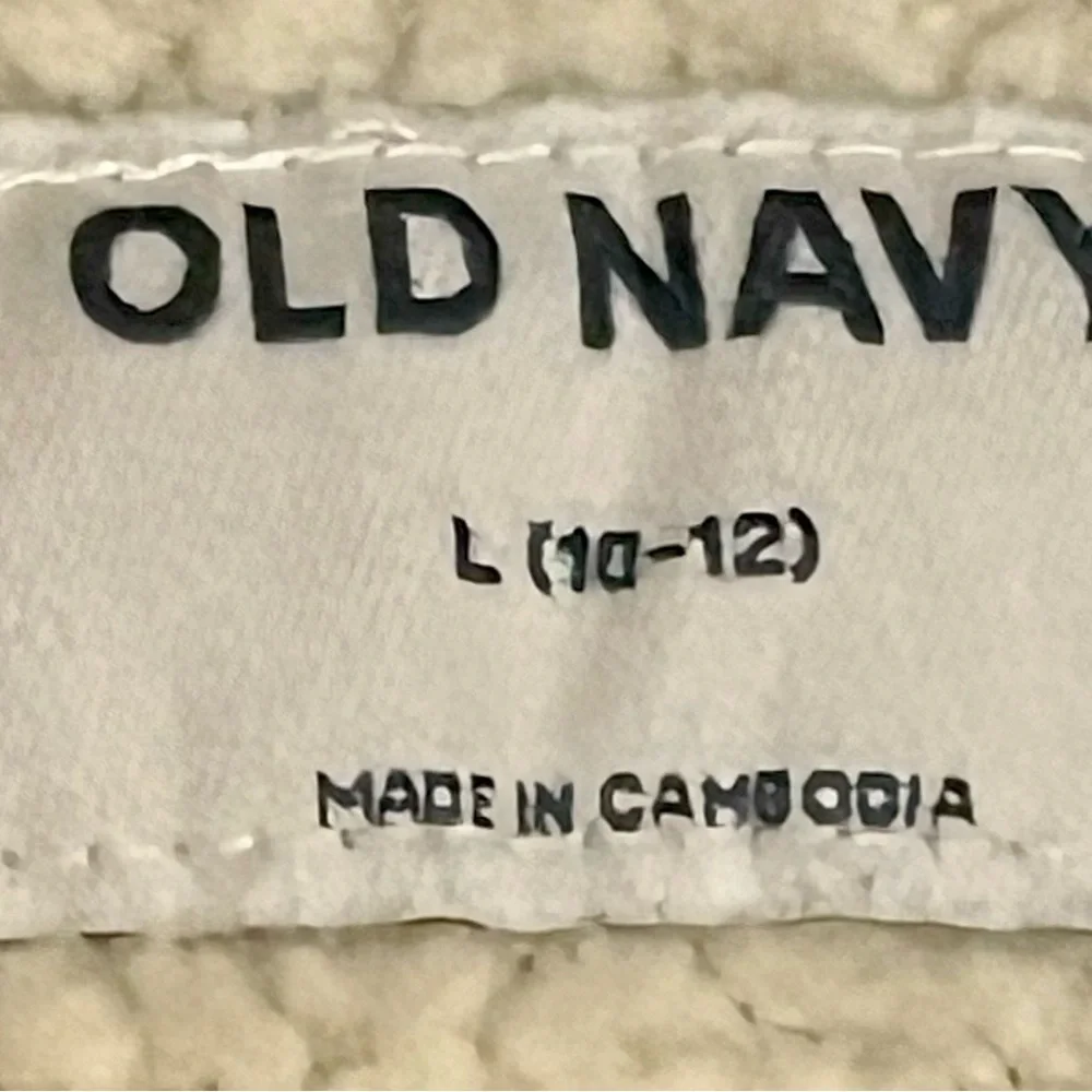 Old Navy Sherpa Lined Denim Jacket Girls L (10–12) Blue Trucker